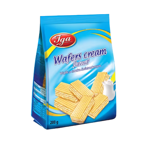 Wafle śmietankowe suche 250g