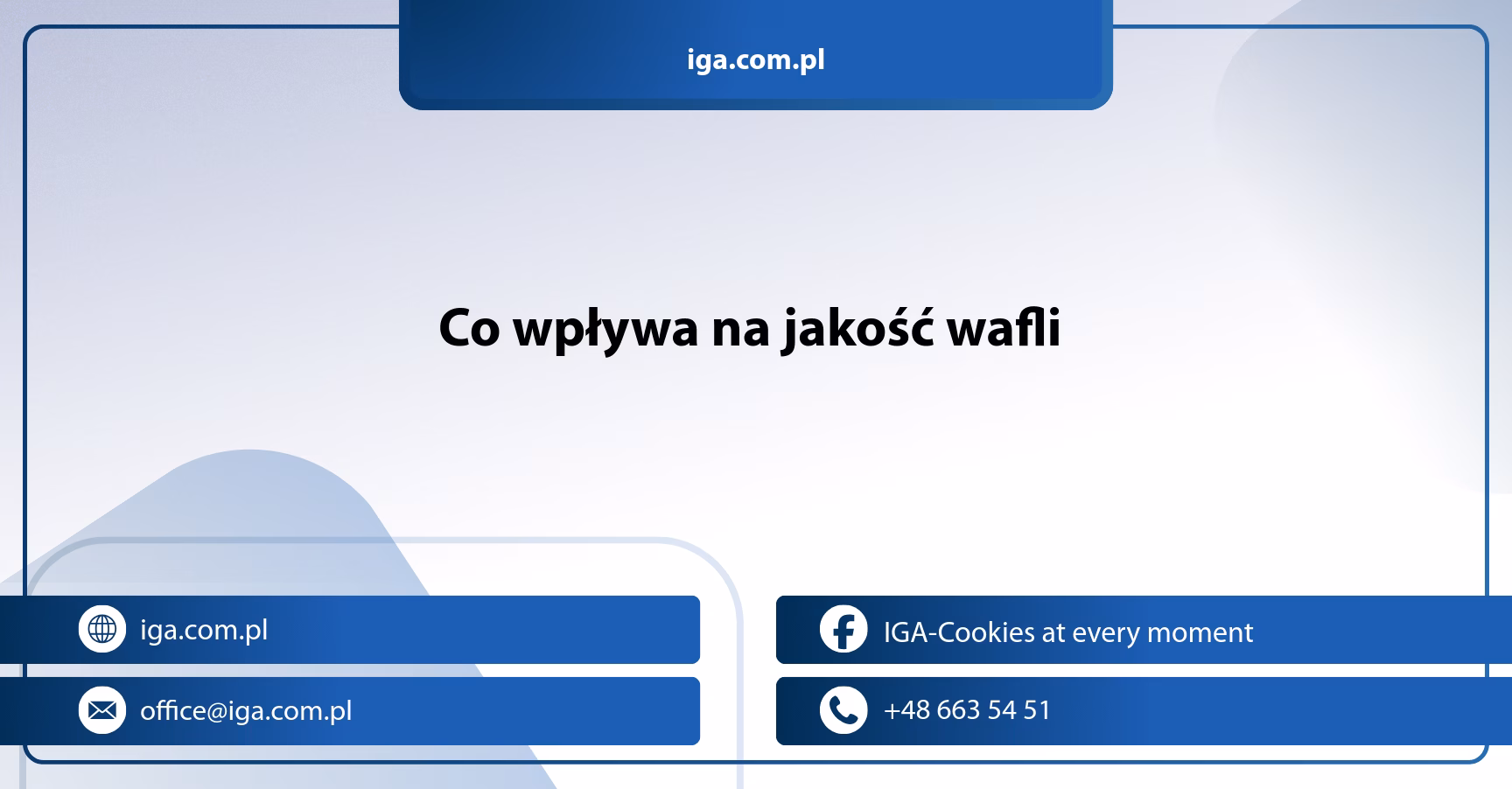 Co wpływa na jakość wafli?