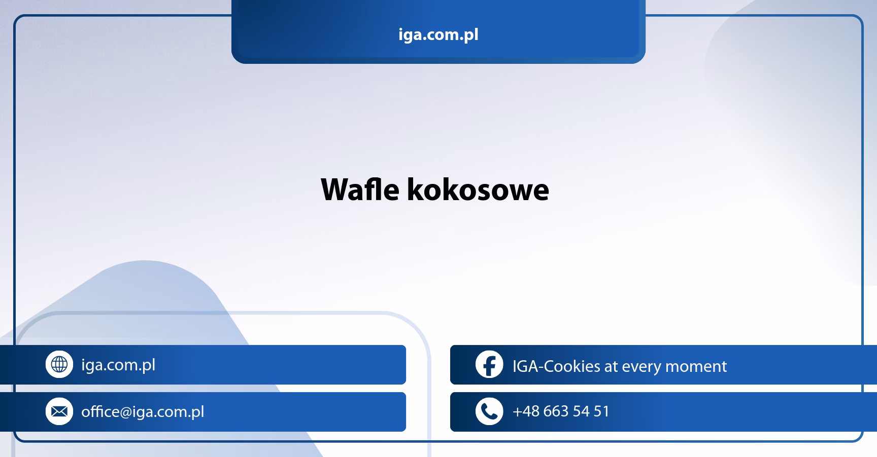Wafle kokosowe